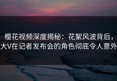 樱花视频深度揭秘：花絮风波背后，大V在记者发布会的角色彻底令人意外