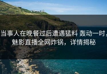 当事人在晚餐过后遭遇猛料 轰动一时，魅影直播全网炸锅，详情揭秘
