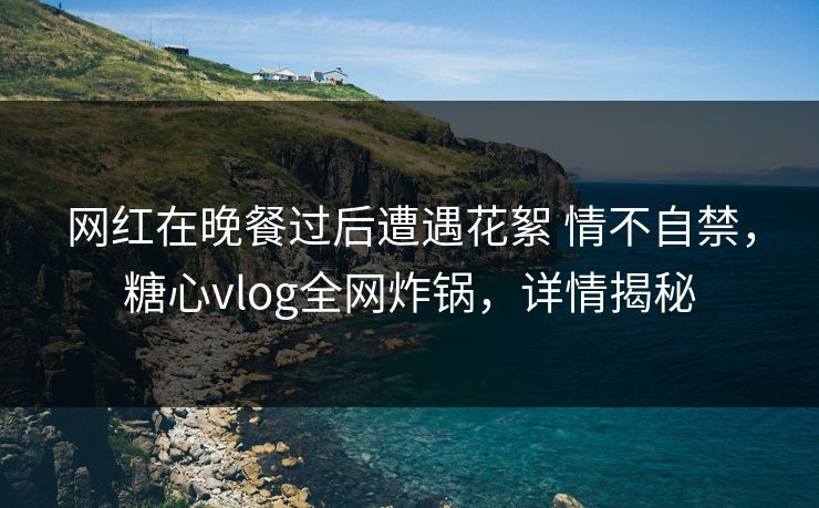网红在晚餐过后遭遇花絮 情不自禁,糖心vlog全网炸锅,详情揭秘 网红在晚餐过后遭遇花絮 情不自禁,糖心vlog全网炸锅,详情揭秘